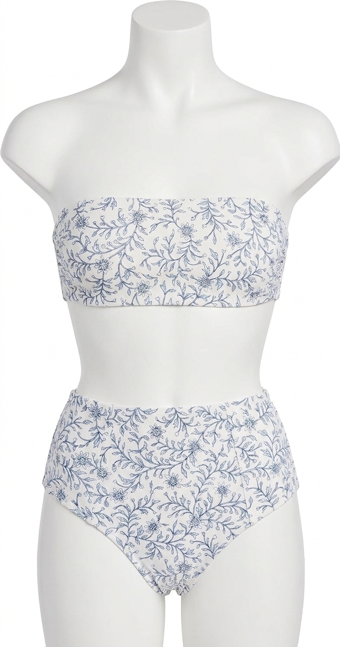 NEW XIRENA women's arlo bandeau top in white blossom